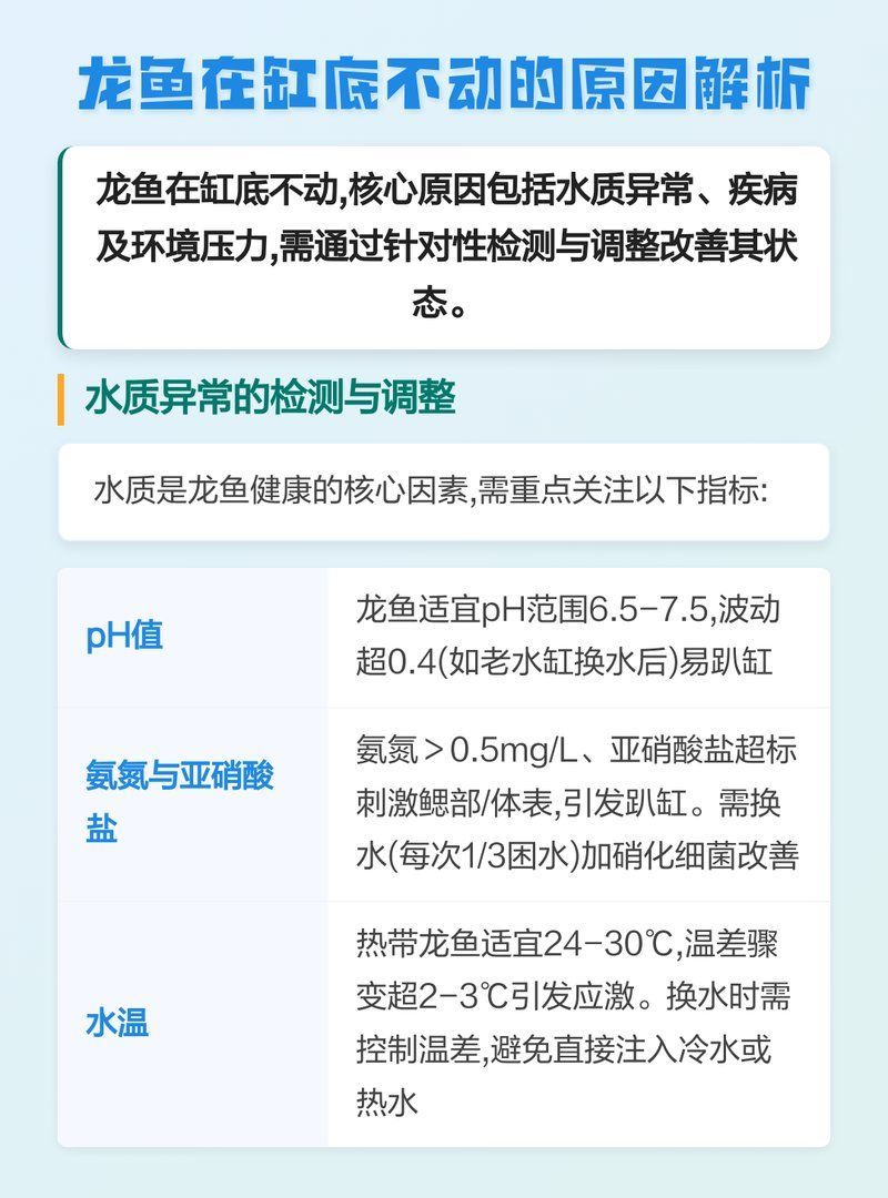 龍魚趴在缸底不動是死亡了嗎？（龍魚在缸底不動是怎么回事？）