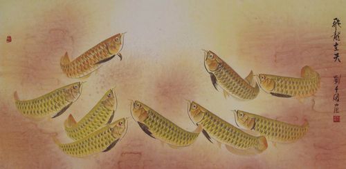 能推薦一些著名的工筆畫金龍魚畫家嗎？（中國工筆畫金龍魚作品作品欣賞）