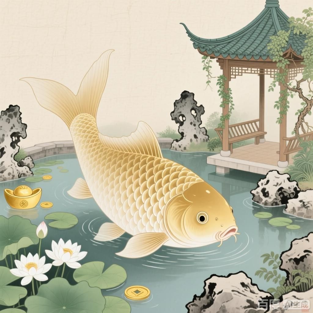 詳解幾種好養又聚財的魚（幾種好養又聚財的魚類，搭配中式造景，風格清新治愈）
