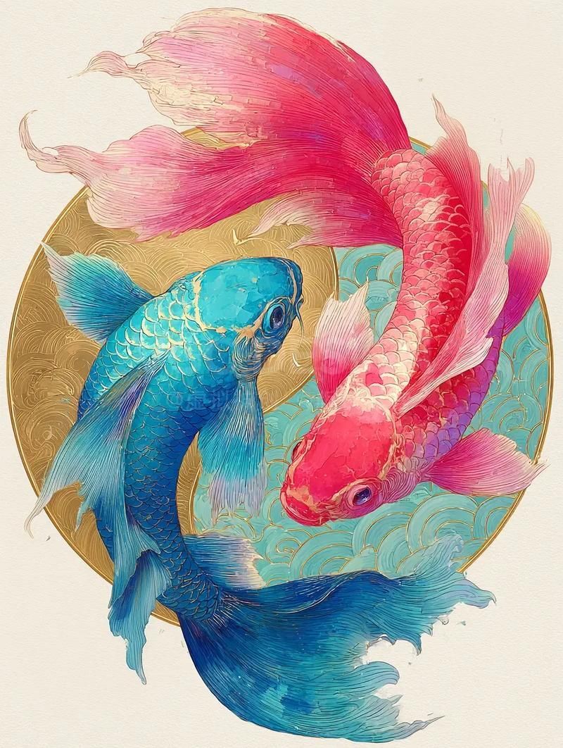紅金龍魚壁紙有哪些款式，紅金龍魚壁紙