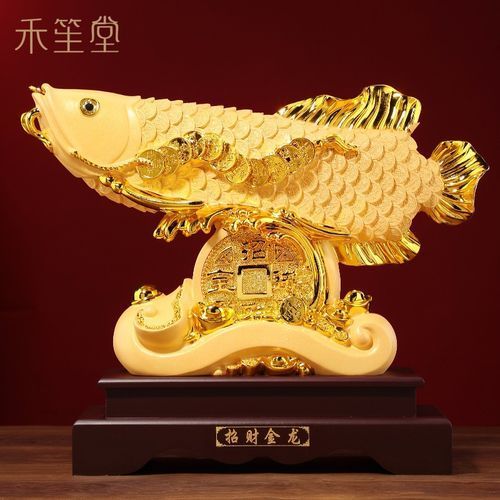有哪些材質(zhì)的金龍魚擺件推薦，藝術(shù)展廳金龍魚擺件材質(zhì)