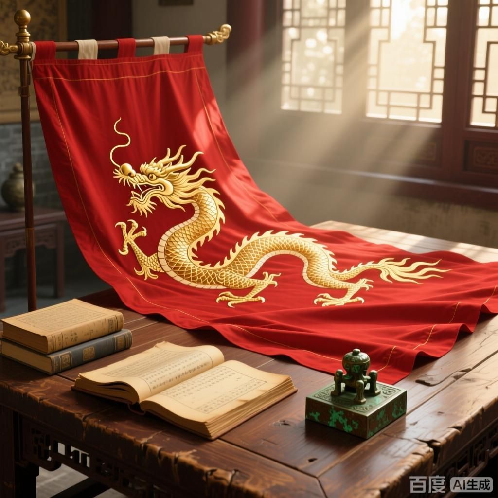 詳細解釋紅龍旗的象征意義，紅龍旗的設計靈感來源