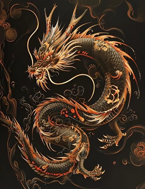 能否提供更多關(guān)于黑龍的圖片，關(guān)于黑龍的圖片特征和可能的視覺內(nèi)容