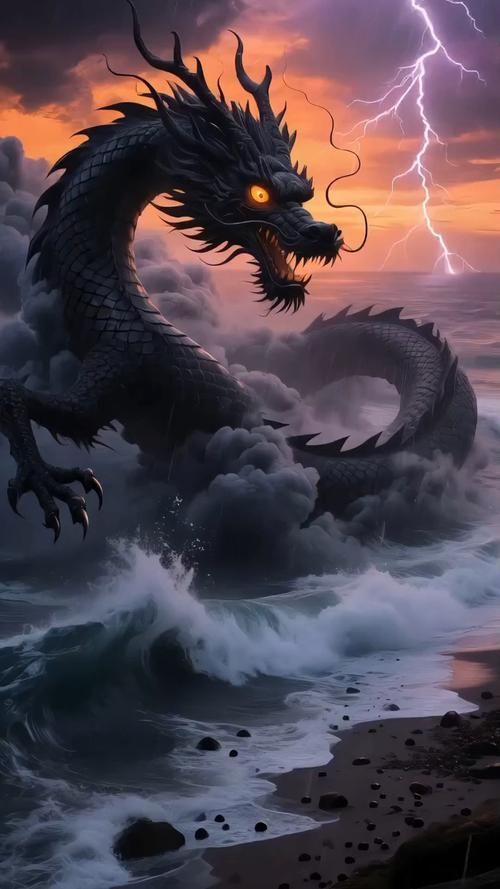 能否提供更多關(guān)于黑龍的圖片，關(guān)于黑龍的圖片特征和可能的視覺內(nèi)容