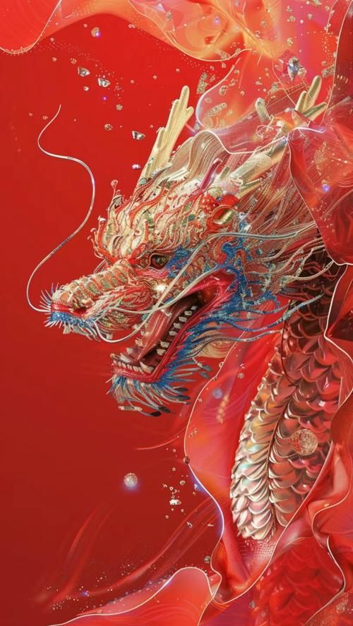 紅龍圖片高清無水印版，紅龍的圖片高清無水印版展示了這種神秘生物的壯麗外觀