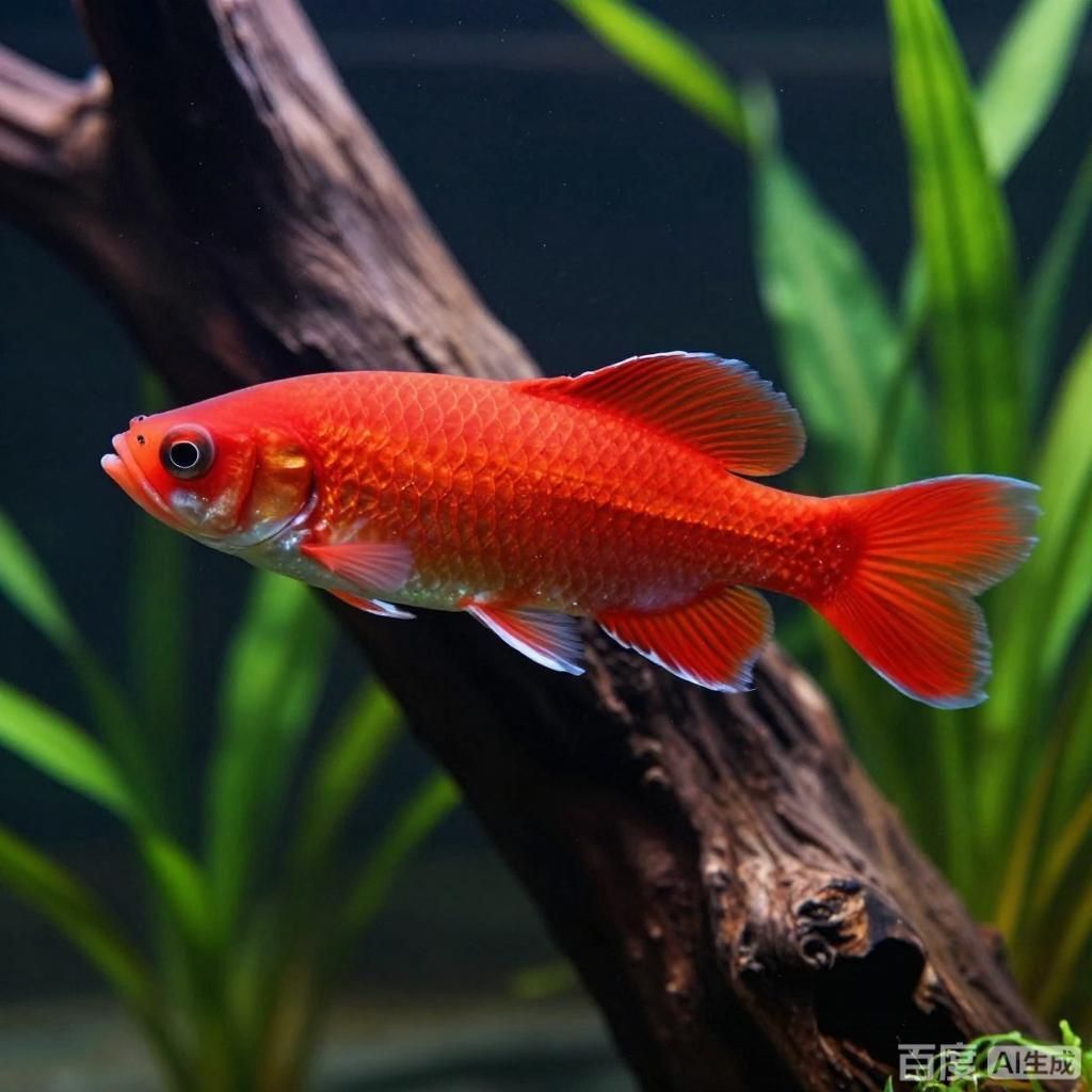 詳解紅龍魚幼魚到成魚的色彩漸變，寫實風格呈現紅龍魚從幼魚到成魚的色彩漸變過程