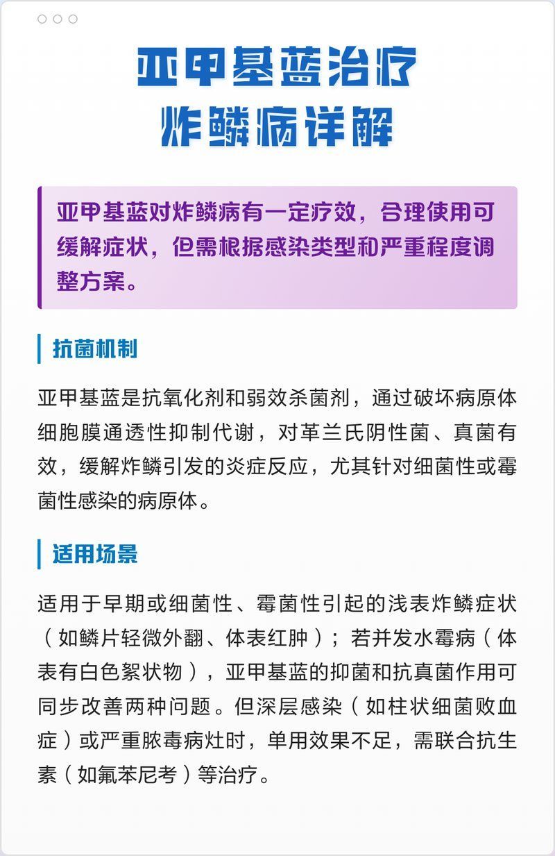 亞甲基藍治療炸鱗病需要多長時間見效，亞甲基藍治療炸鱗病使用指南