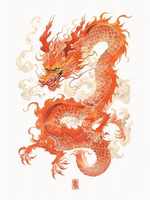 給我一些紅龍配色的圖片參考，紅龍配色在品牌設計中的應用