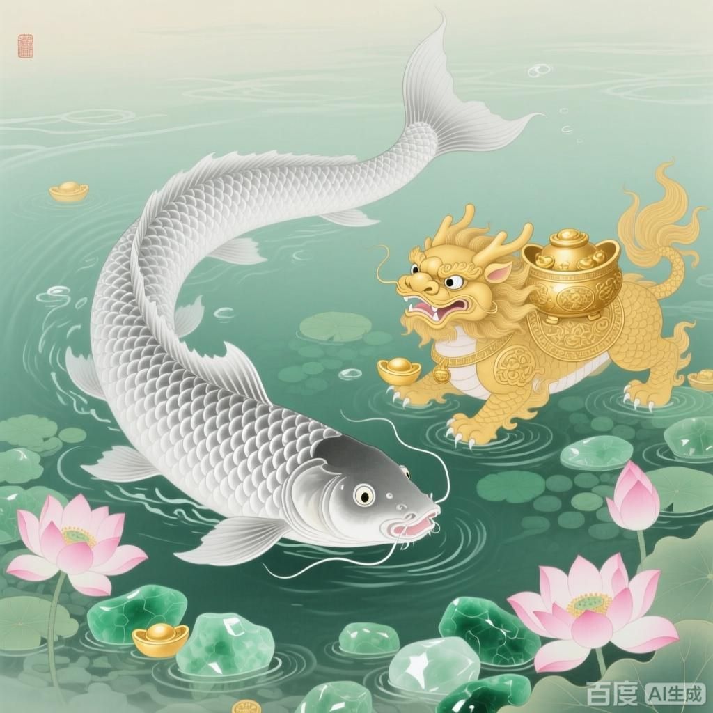 龍魚與其他吉祥物的搭配，龍魚與其他吉祥物的搭配方式