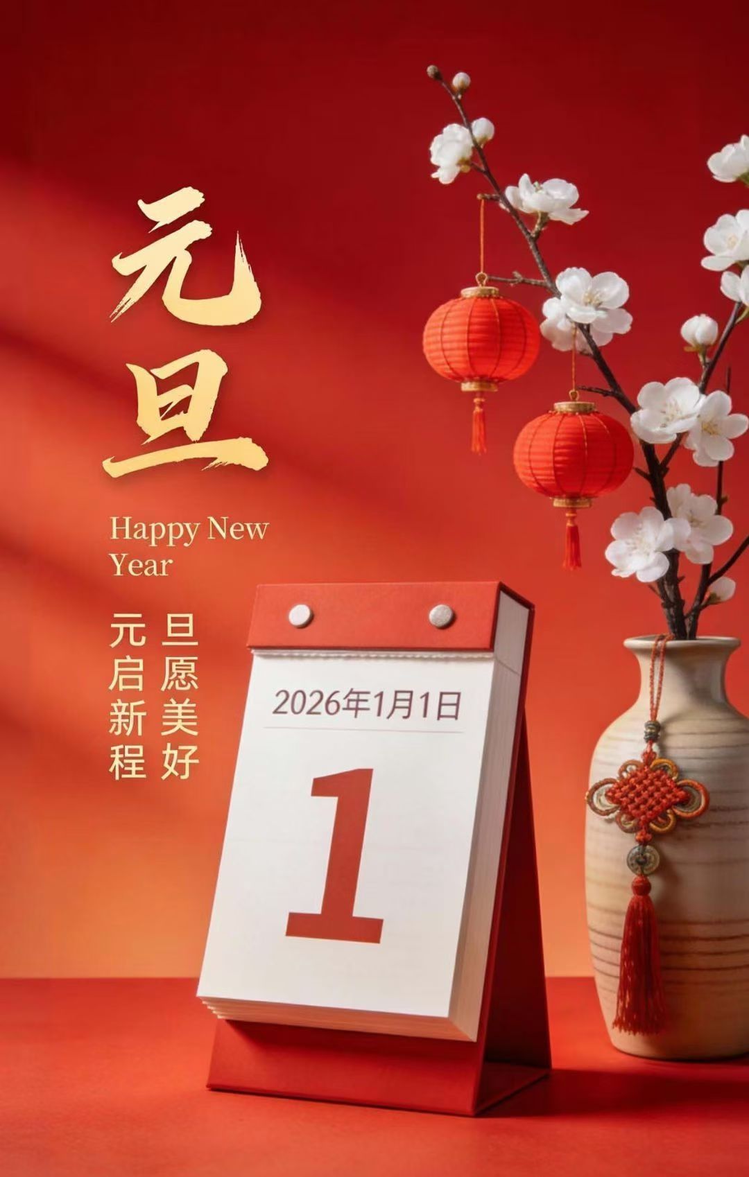 新年快樂，新年快樂，萬事如意，