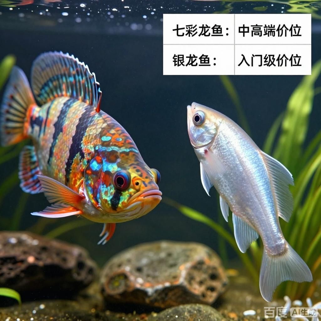 七彩龍魚和銀龍魚的價格差異大嗎，七彩龍魚和銀龍魚哪個更有飼養價值七彩龍魚和銀龍魚的價格差異大嗎