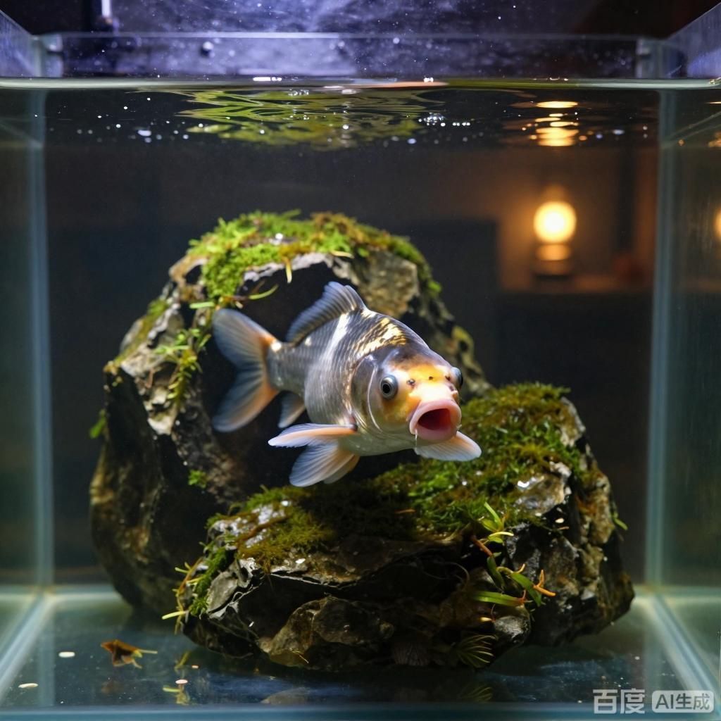 魚一直浮在水面呼吸急促，魚一直浮在水面呼吸急促，四張圖均圍繞浮在水面呼吸急促的圖片