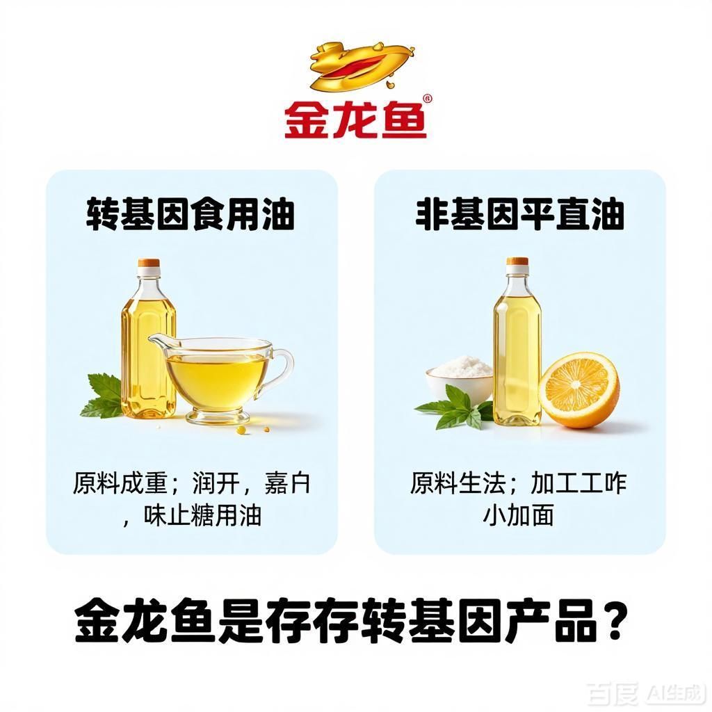 金龍魚是否存在轉(zhuǎn)基因產(chǎn)品，四張圖均圍繞金龍魚轉(zhuǎn)基因產(chǎn)品疑問展開