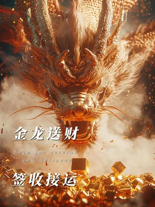 有沒有帶文字的招財金龍壁紙