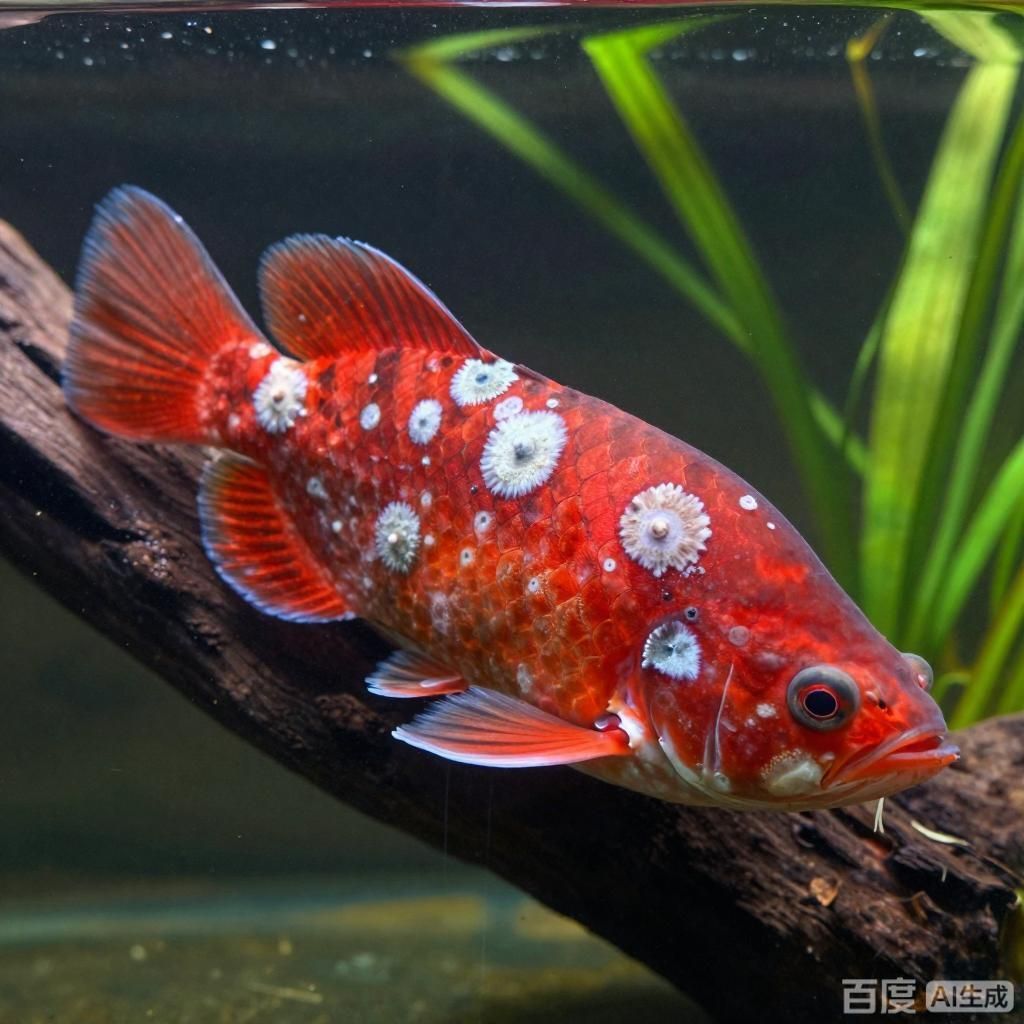 配圖展示龍魚真菌病癥狀，如何預防龍魚真菌病