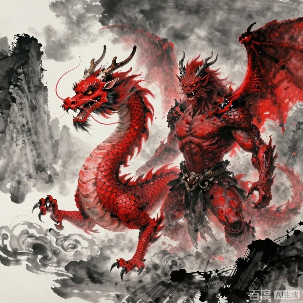能否給出紅龍形象對比的詳細分析，紅龍在文化中的象征意義