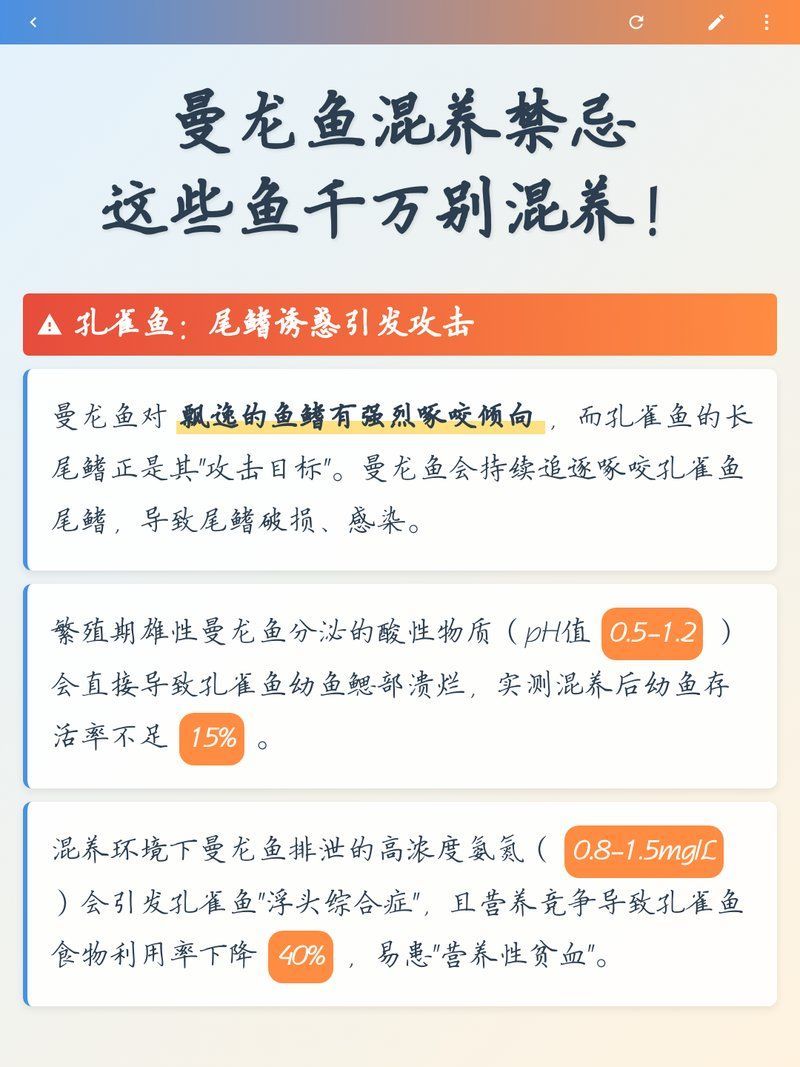 曼龍魚和哪些魚混養最不成功，曼龍魚混養禁忌|與曼龍魚混養禁忌