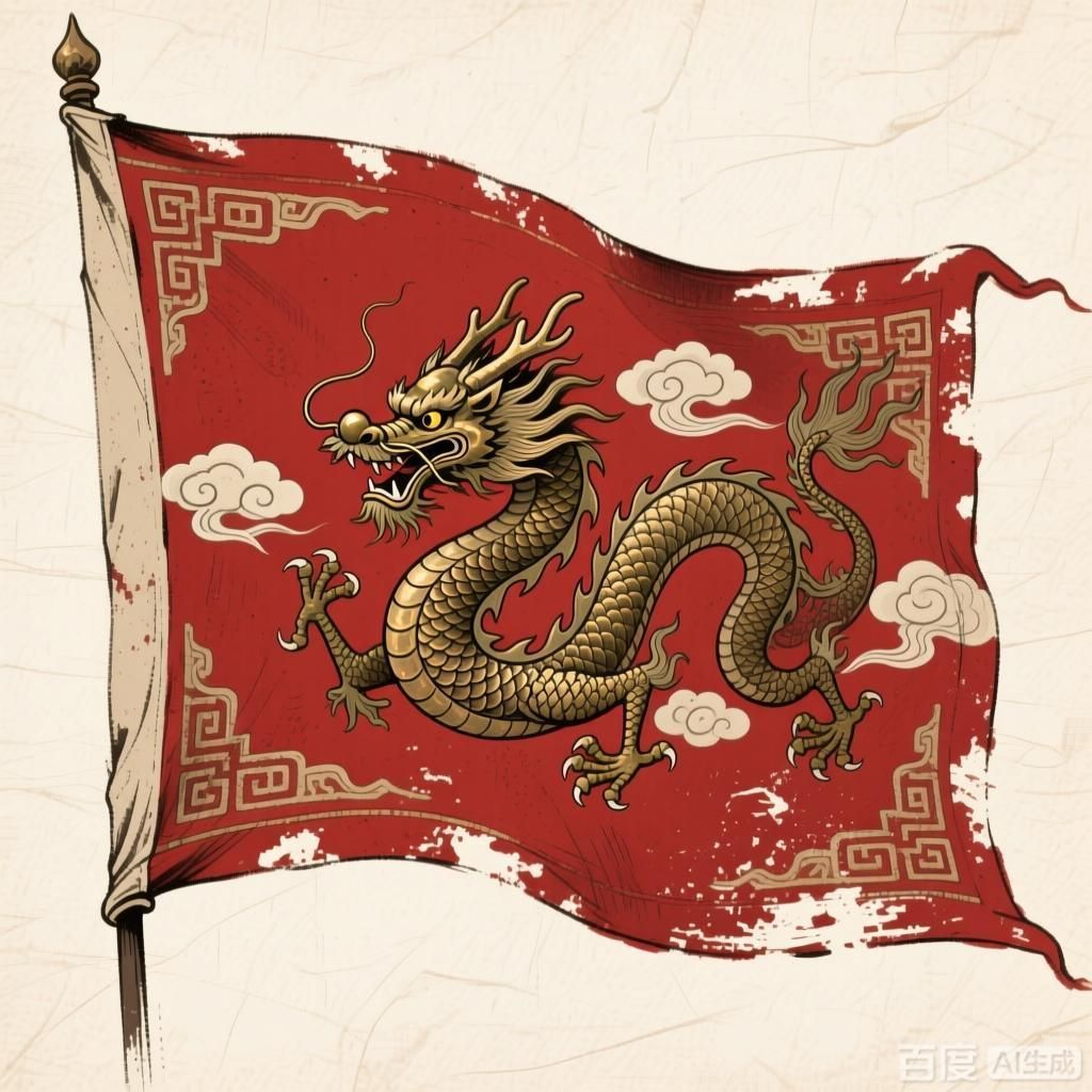 能否提供紅龍旗的設計草圖，紅龍旗的設計草圖