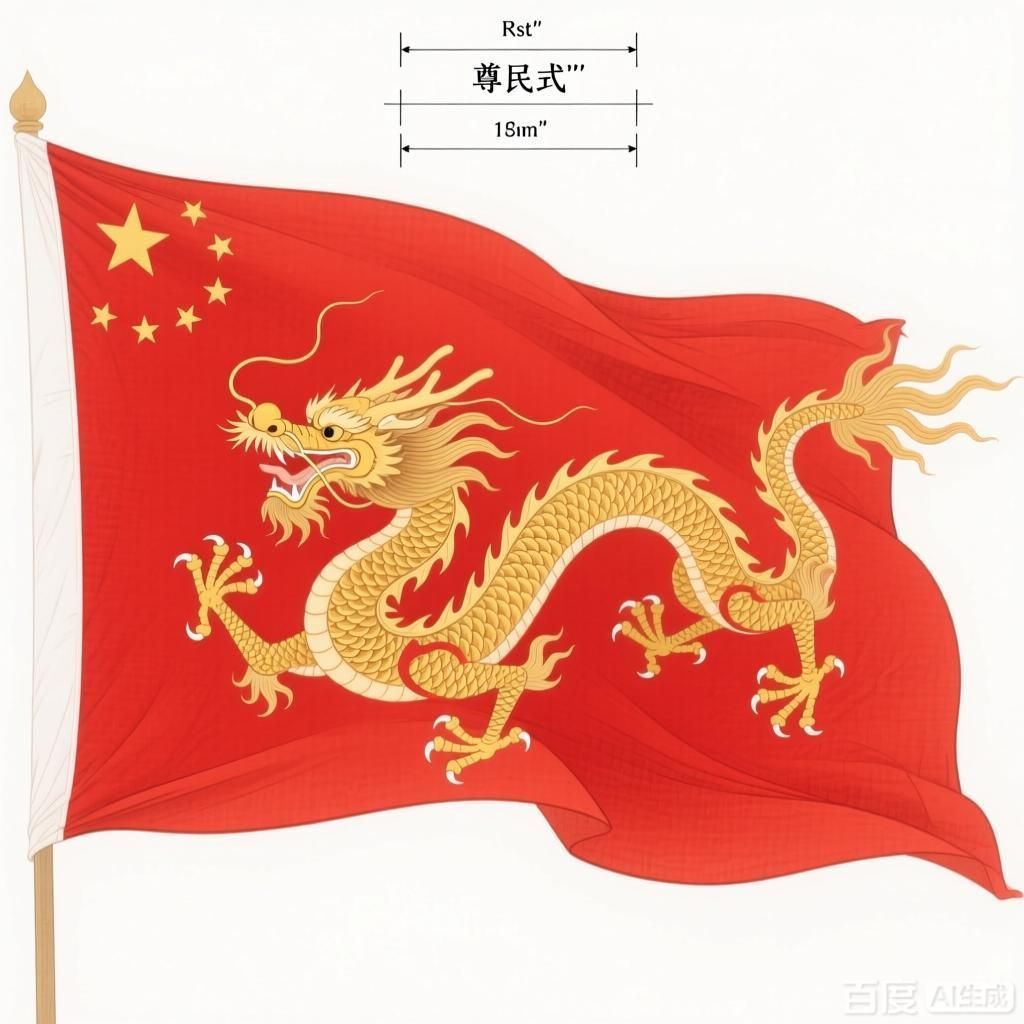 能否提供紅龍旗的設計草圖，紅龍旗的設計草圖