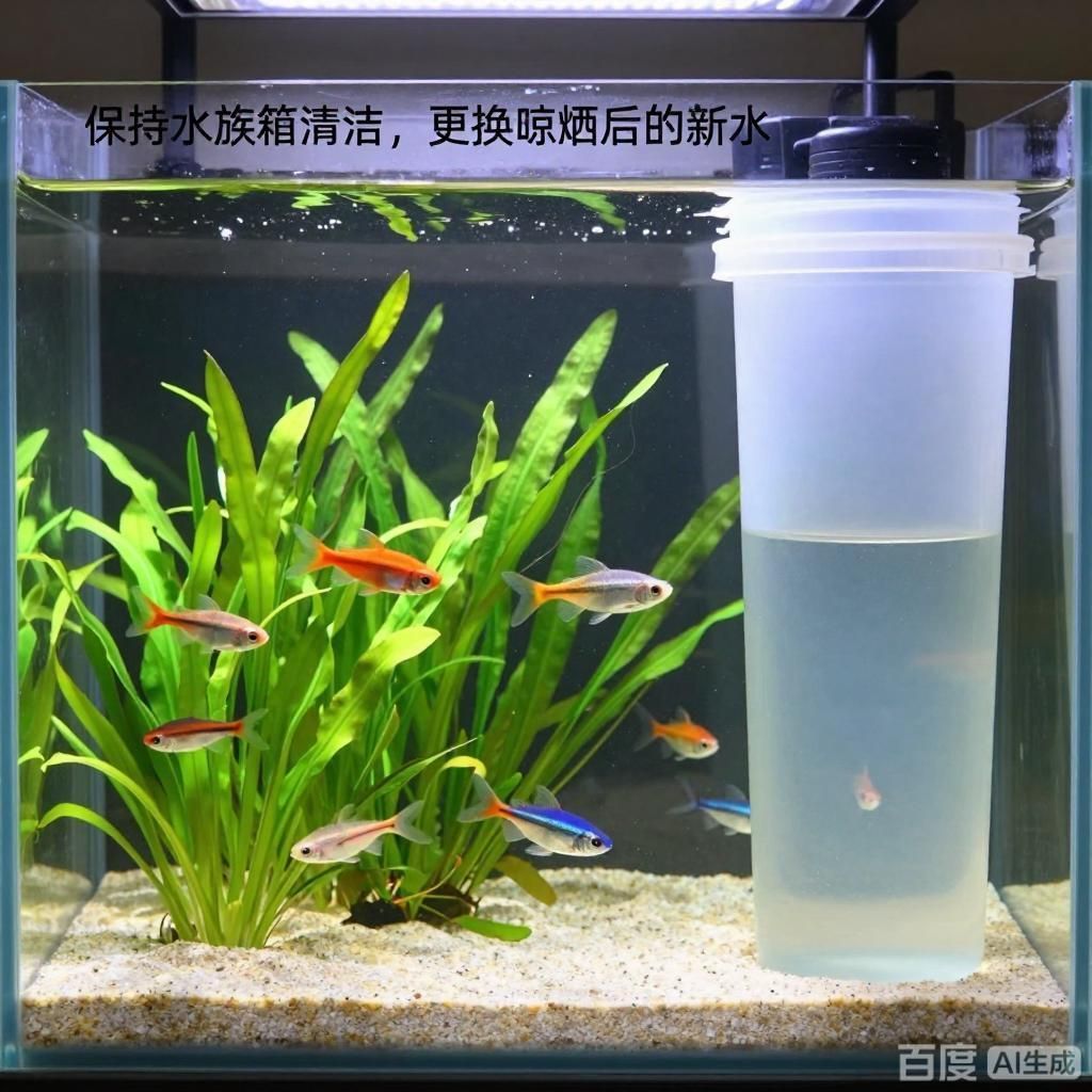能否提供更多預防魚類細菌感染的方法，4張插畫圍繞魚類細菌感染預防展開
