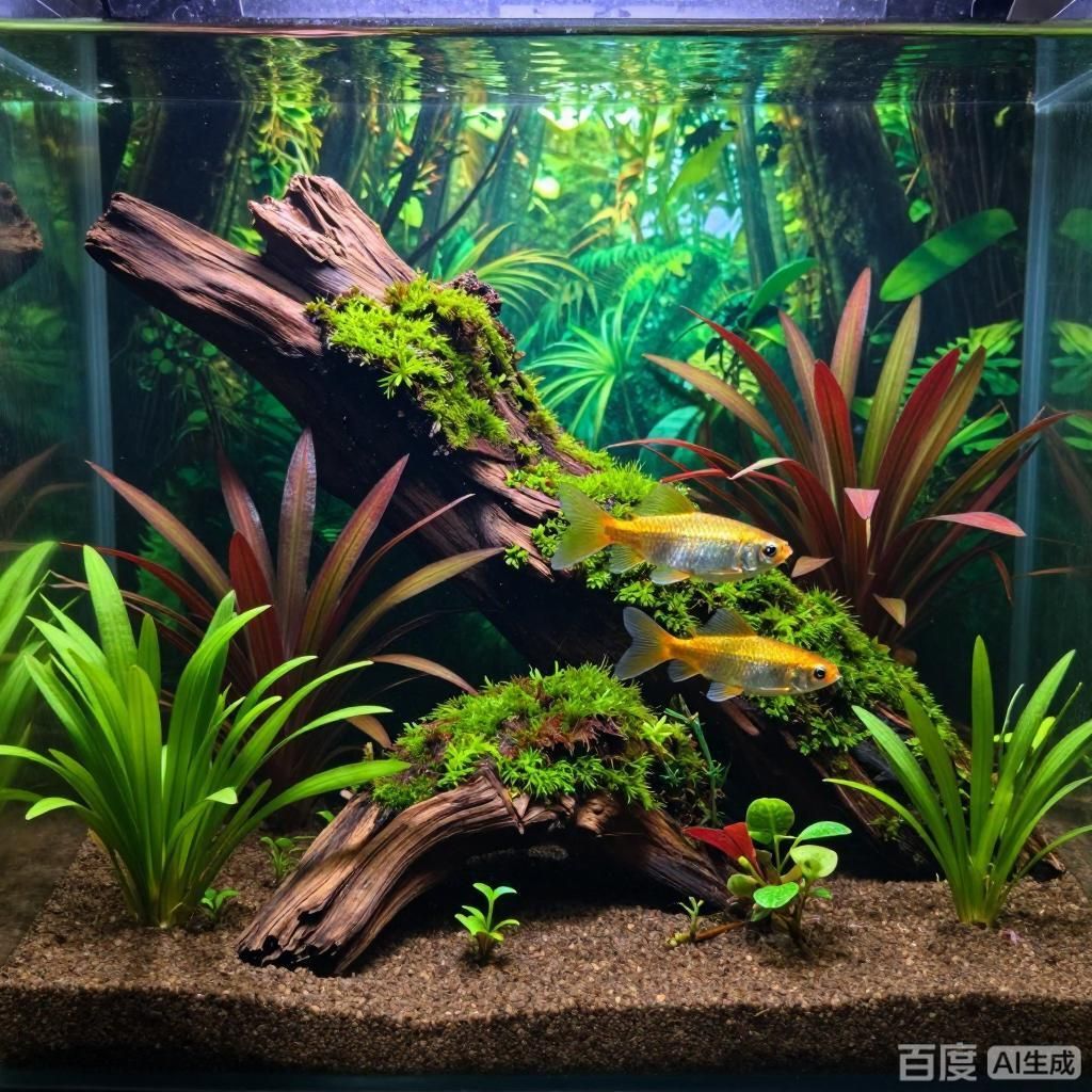 給我推薦一些適合過背金龍魚的造景風格，過背金龍魚的造景風格