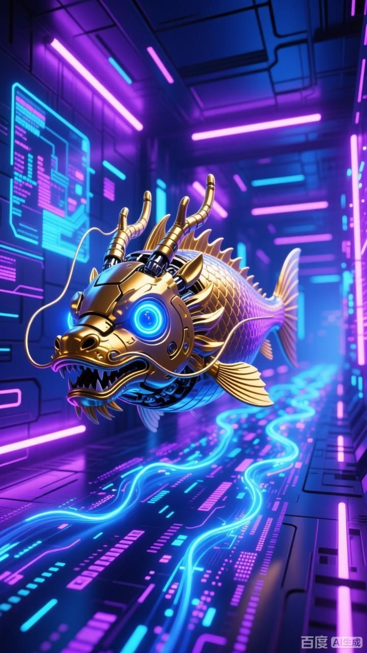 如何制作自己的科技感金龍魚動態壁紙，4張科技感金龍魚動態壁紙