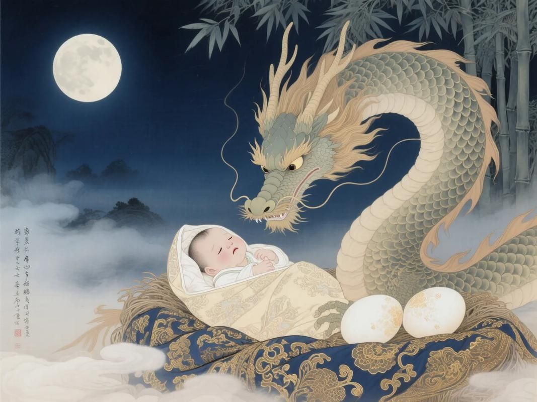 有沒有其他風格的母龍產蛋配圖，不同風格的母龍產蛋插圖的搜索關鍵詞清單母龍產蛋插圖