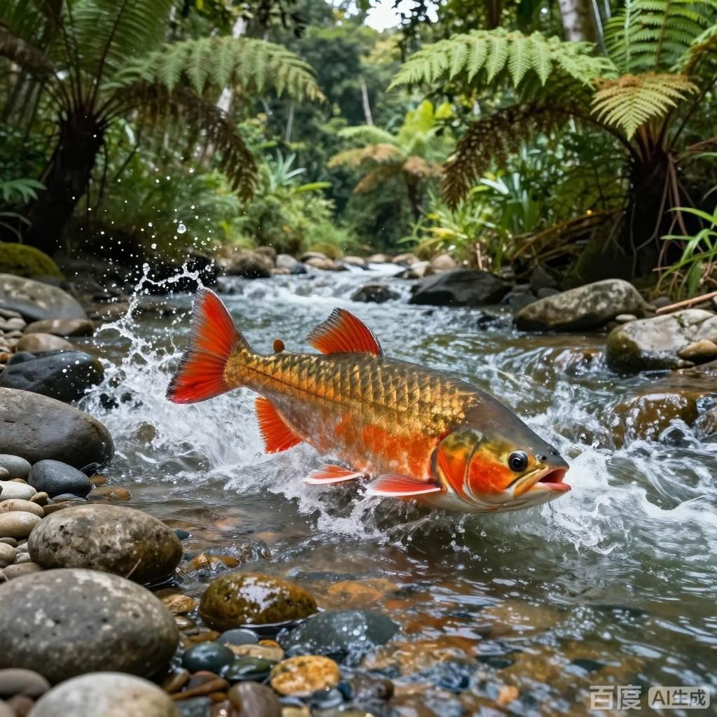 除了東南亞，還有哪些地方產紅龍魚，四張插畫分別展現不同產地紅龍魚的形態特征