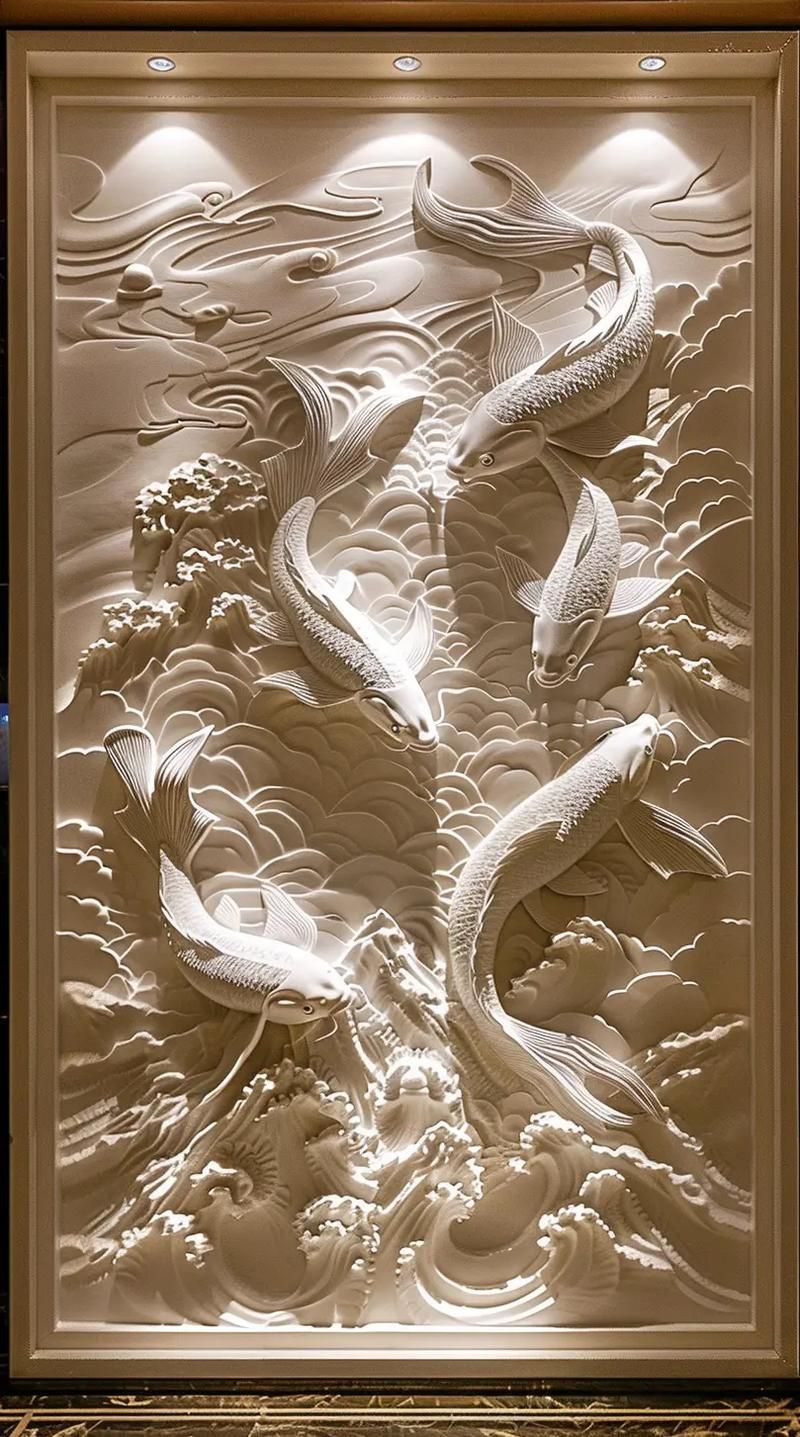 有沒有更多現(xiàn)代抽象風(fēng)格的石雕龍魚圖片，探索現(xiàn)代抽象風(fēng)格的石雕龍魚