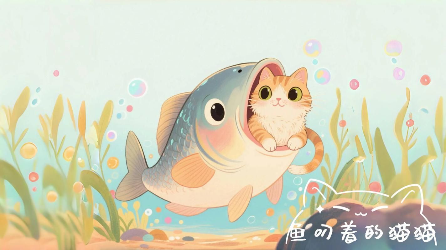 有哪些貓和魚的和諧共處圖片，探索貓與魚的和諧共處 有哪些貓和魚的和諧共處圖片，探索貓與魚的和諧共處 龍魚百科 第3張