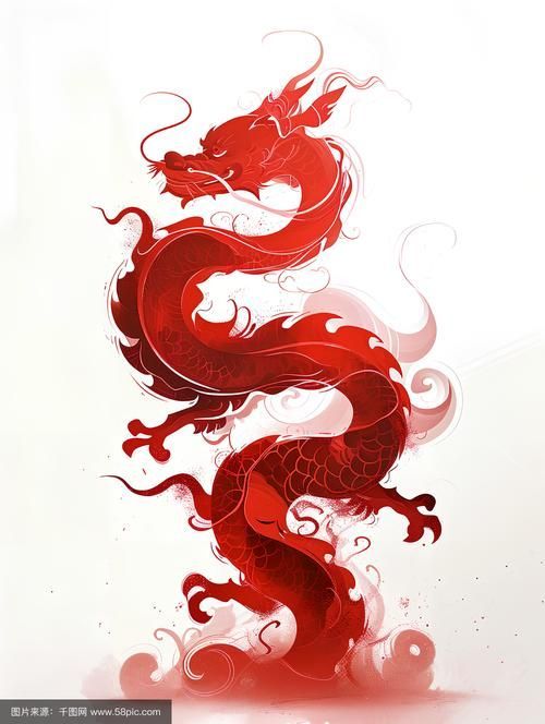 紅龍插畫藝術欣賞，紅龍插畫藝術欣賞與評價 紅龍插畫藝術欣賞，紅龍插畫藝術欣賞與評價 龍魚百科 第19張