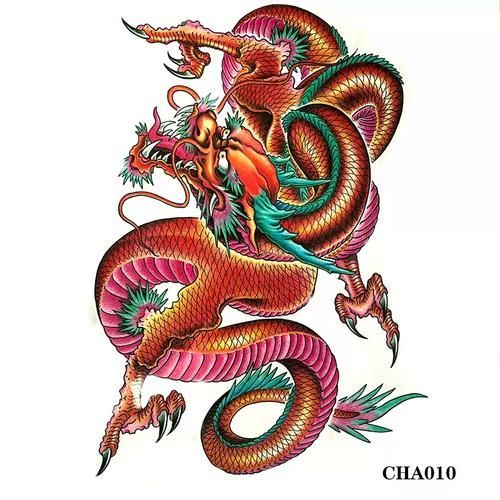 紅龍紋身圖案創意，紅龍紋身的設計風格與部位搭配指南