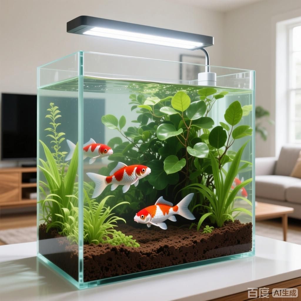 哪種類型的魚缸最適合養魚，四張插畫分別展示不同類型的魚缸