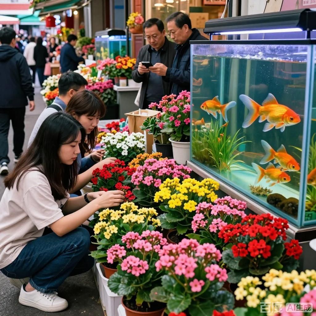 長壽花和金龍魚哪個更受歡迎？，長壽花與金龍魚混養(yǎng)最安全，四張對比類插畫