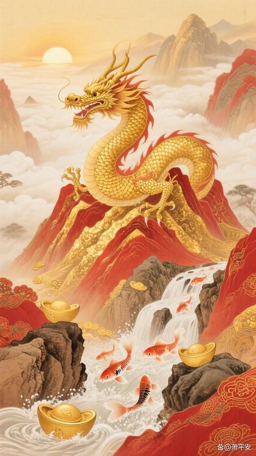 推薦一些簡約風格的聚財金龍圖片，尋找簡約風格的聚財金龍圖片