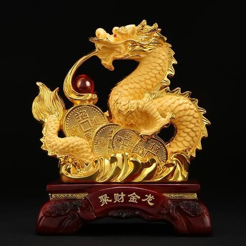 推薦一些簡約風格的聚財金龍圖片，尋找簡約風格的聚財金龍圖片