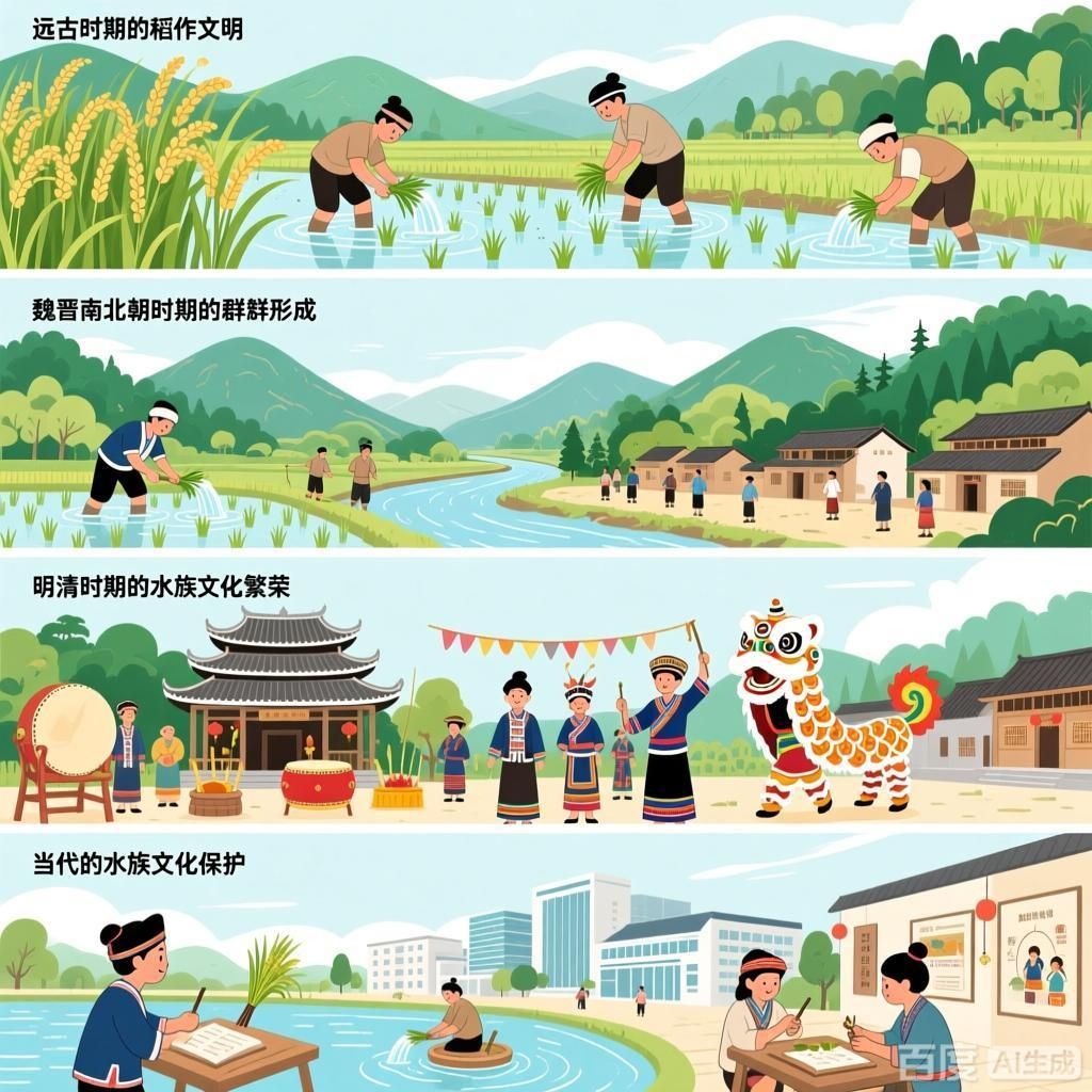 水族的歷史文化發(fā)展時間線，4張水族歷史文化時間線可視化圖 水族的歷史文化發(fā)展時間線，4張水族歷史文化時間線可視化圖 龍魚百科 第2張