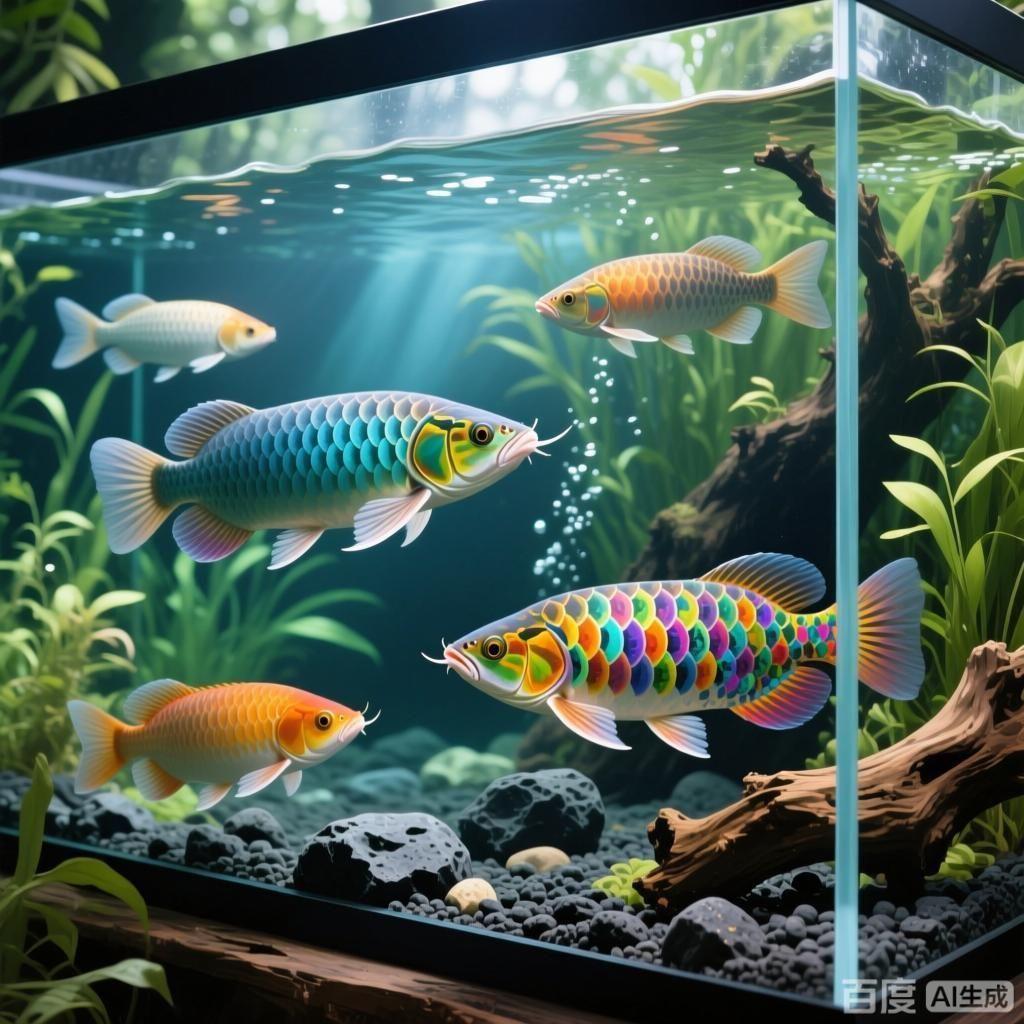 七彩龍魚的價格范圍是多少？，四張圖均圍繞七彩龍魚展開呈現不同場景下的七彩龍魚 七彩龍魚的價格范圍是多少？，四張圖均圍繞七彩龍魚展開呈現不同場景下的七彩龍魚 龍魚百科 第3張