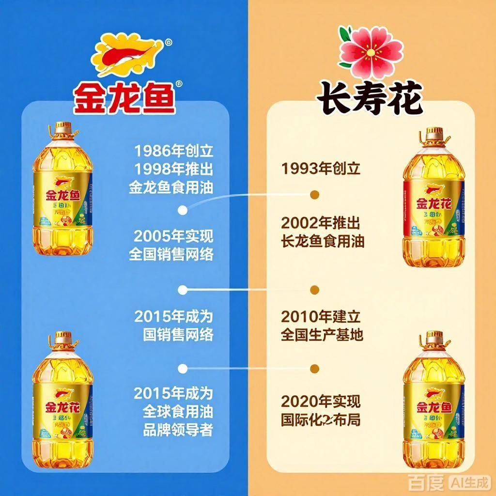 金龍魚和長壽花哪個品牌歷史更悠久？，金龍魚與長壽花4組對比性插畫，華為和騰訊哪個更受歡迎 金龍魚和長壽花哪個品牌歷史更悠久？，金龍魚與長壽花4組對比性插畫，華為和騰訊哪個更受歡迎 龍魚百科 第2張