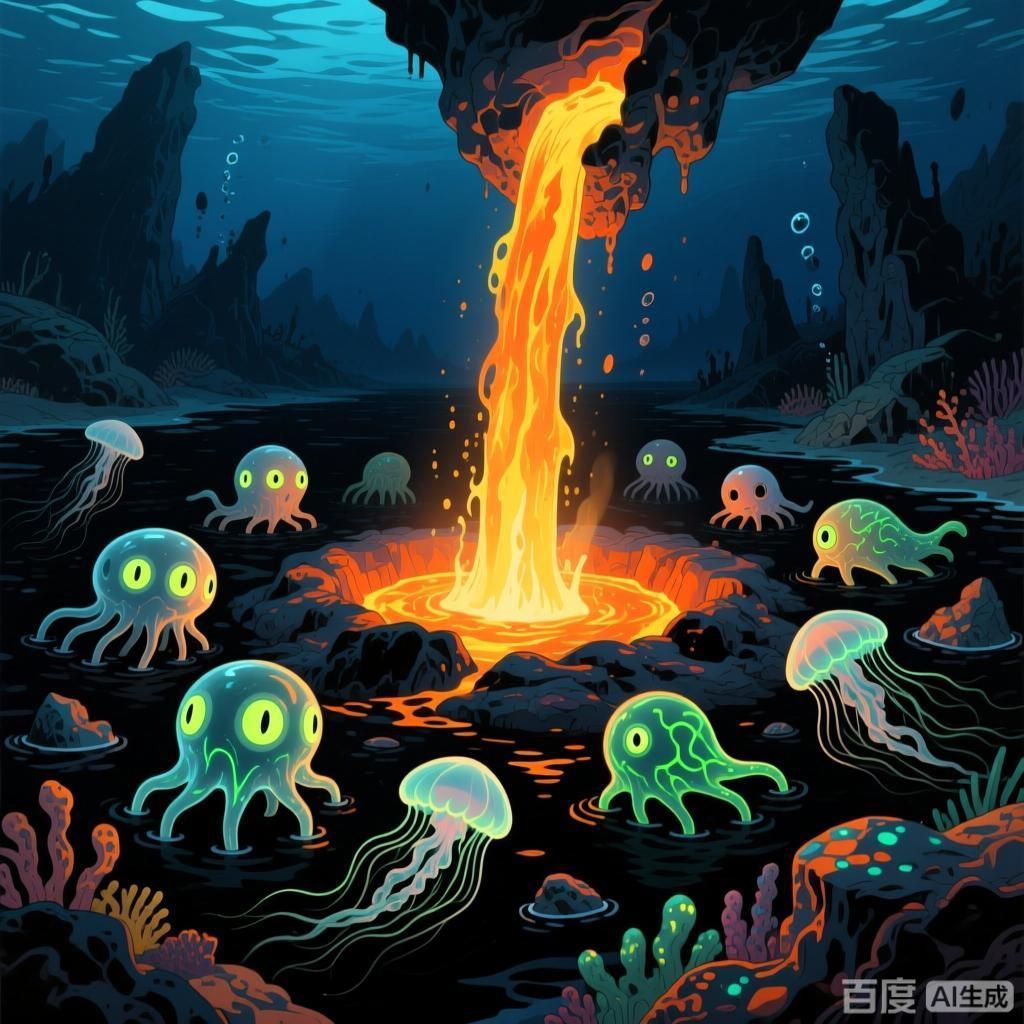 有沒有更多深海未知生物的插畫，深海未知生物主題插畫