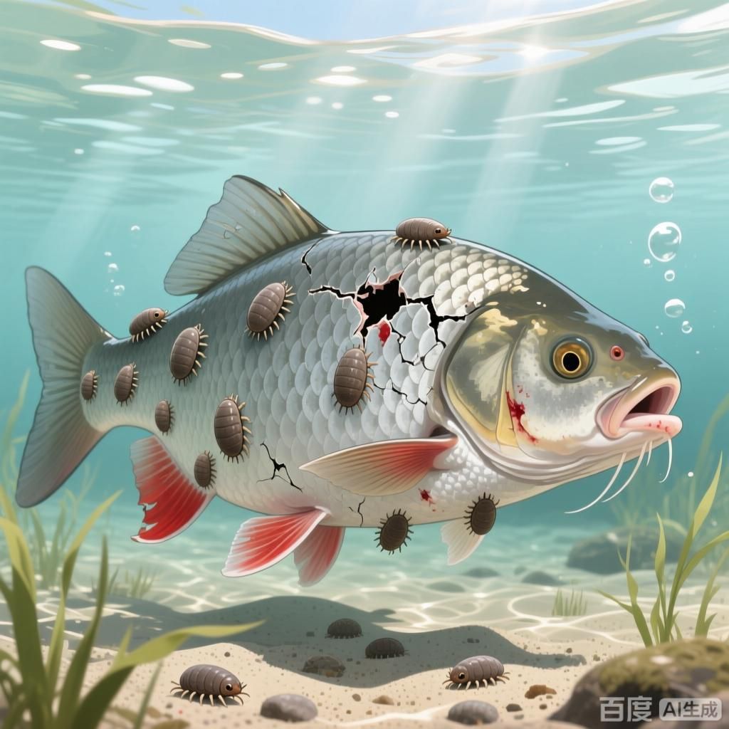 魚虱對魚類有哪些影響，4張科普向插畫，呈現魚虱對魚類的影響 魚虱對魚類有哪些影響，4張科普向插畫，呈現魚虱對魚類的影響 龍魚百科 第1張