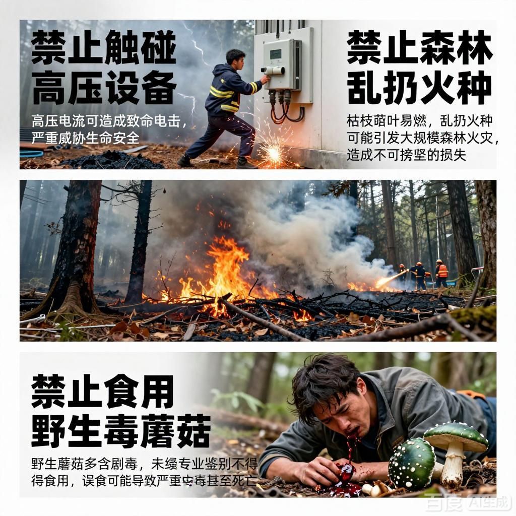 能否給出三個禁忌的具體原因，四張插畫分別以不同具象化場景呈現(xiàn)三個禁忌的原因