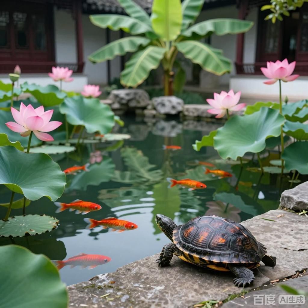 龍魚和烏龜哪個更長壽，龍魚和烏龜哪個更長壽,四張插畫圍繞