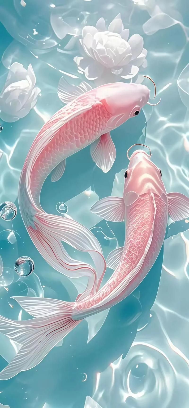 推薦一些簡約風格的招財魚壁紙，簡約風格的招財魚壁紙