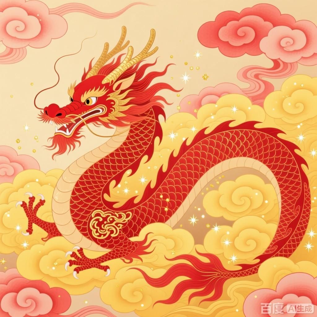 能否詳解紅龍在祥云中的形象，紅龍在祥云中的形象 能否詳解紅龍在祥云中的形象，紅龍在祥云中的形象 龍魚百科 第3張