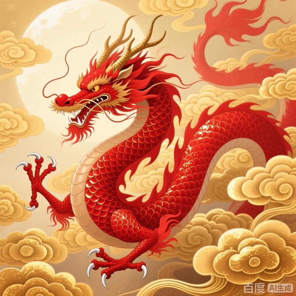 能否詳解紅龍在祥云中的形象，紅龍在祥云中的形象 能否詳解紅龍在祥云中的形象，紅龍在祥云中的形象 龍魚百科 第1張