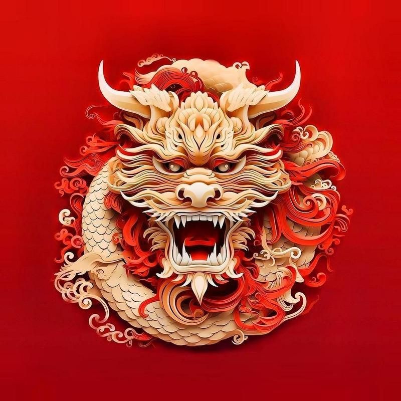 給我一些紅龍頭像的圖片，紅龍頭像圖片示例