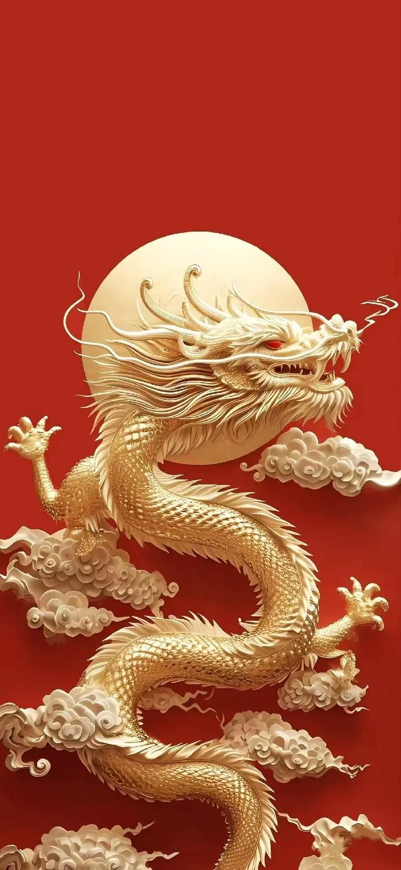 有沒有帶吉祥物的聚財金龍壁紙，帶吉祥物的聚財金龍壁紙