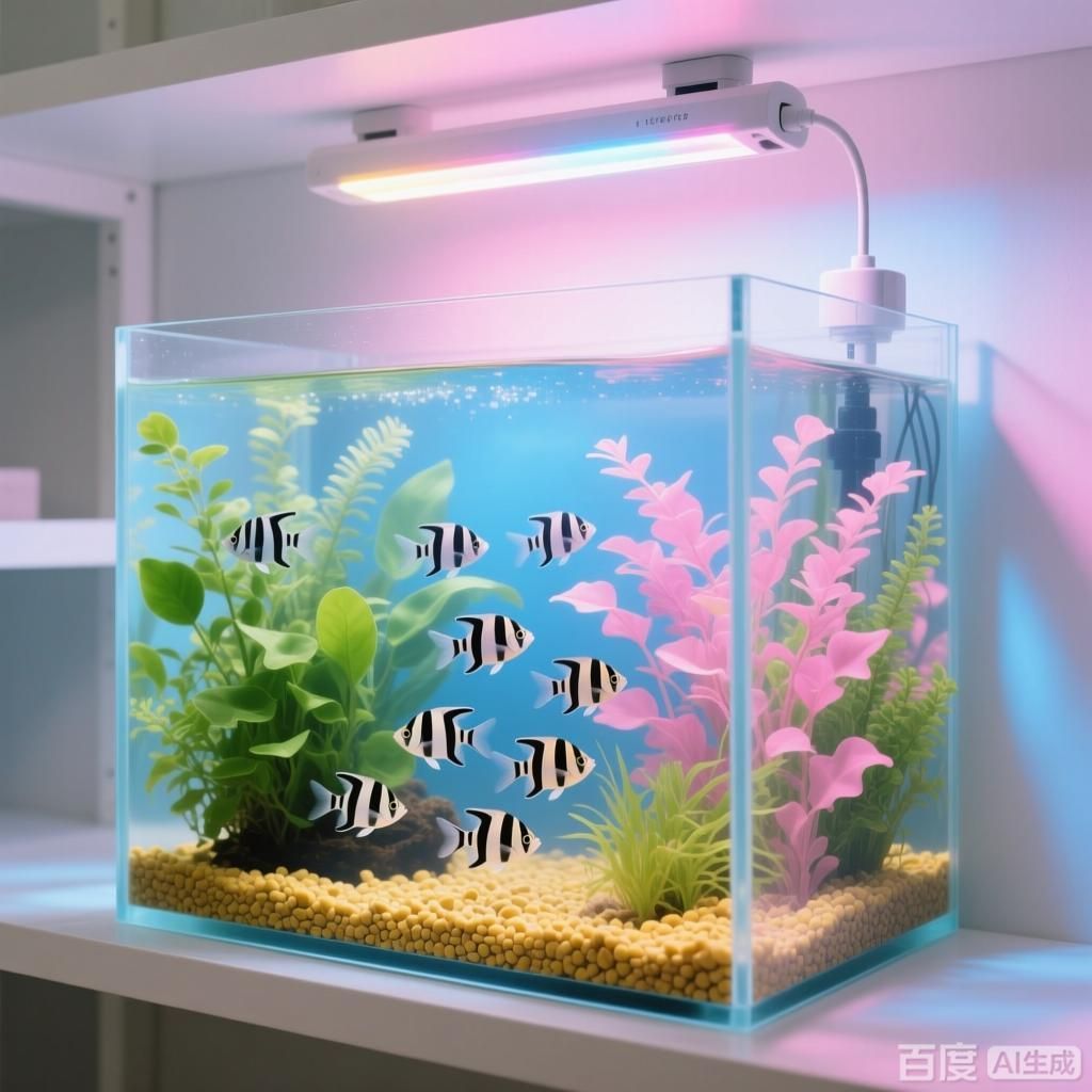 如何搭配魚缸燈光效果，如何搭配魚缸燈光效果，4張圖片均圍繞魚缸造景效果
