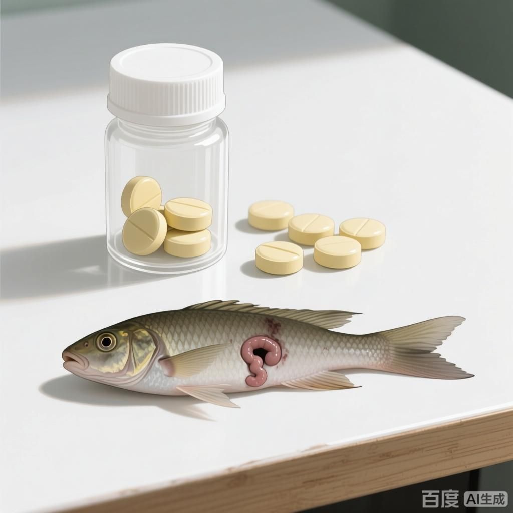 哪種藥物治療魚類腸炎最有效，哪種藥物治療魚類腸炎最有效，4張圖均為魚類腸炎治療藥物相關科普插畫